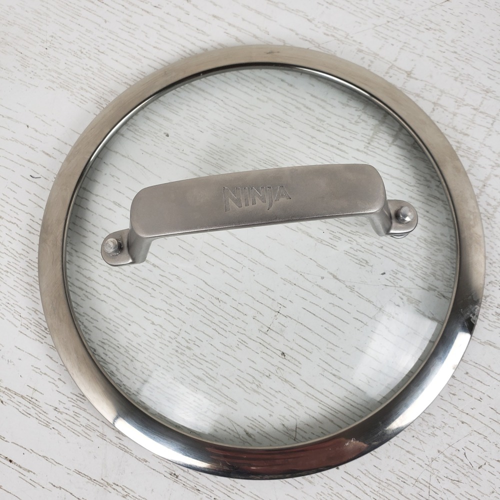 Ninja Foodi Cookware 6 Inch Inside Glass Replacement Lid Stainless Steel Handle‎